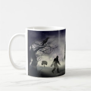 Mug Forêt de Sasquatch - Corbeau et Bigfoot