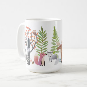 Mug Forêt de verdure d'arbres d'animaux de région