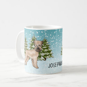 Mug Forêt d'hiver de neige de Terrier roux à revêtemen