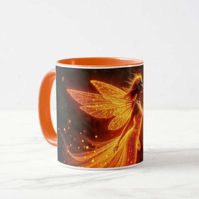 Mug Forêt élégante pixie mignonne feu princesse lumine (Devant gauche)