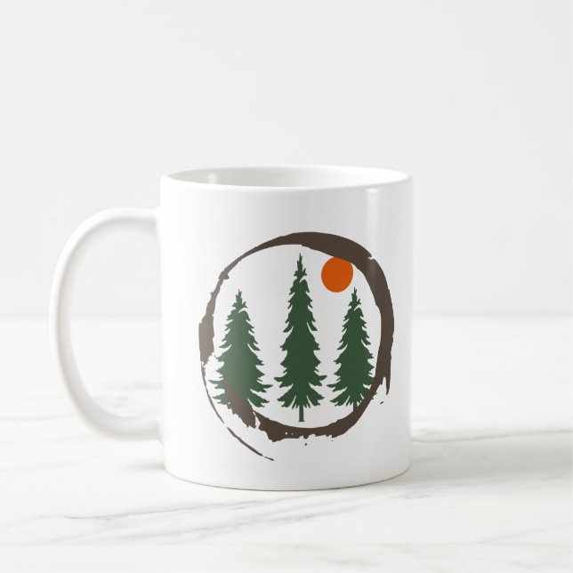 Mug Forêt minime de pins paysagers (Gauche)