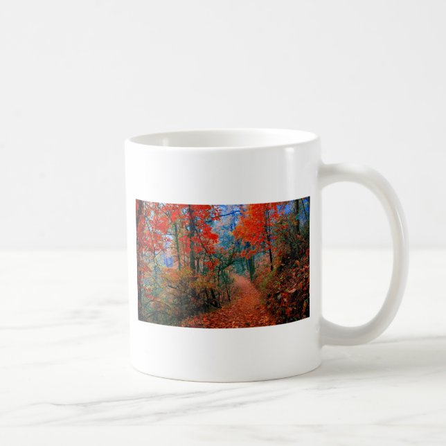 Mug Forêt peinte Flamme d'automne Cadeaux d'aquarelle (Droite)