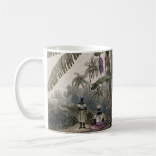Mug Forêt tropicale antique de bananiers   Bota vintag