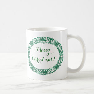 Mug Forêt verte couronne de Noël à Customiser