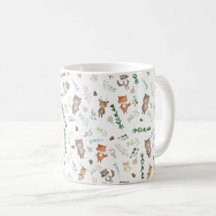 Mug Forêt Whimsical de bois Bébé Animaux et verdure