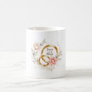 Mug Forever & Always – Bagues de mariage romantiques A