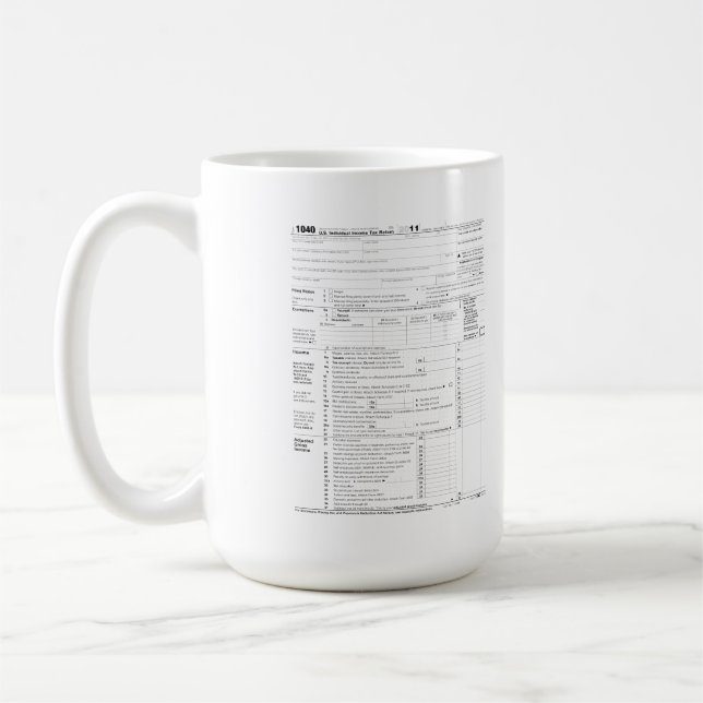 Mug Forme 1040 d'impôt sur le revenu (Gauche)