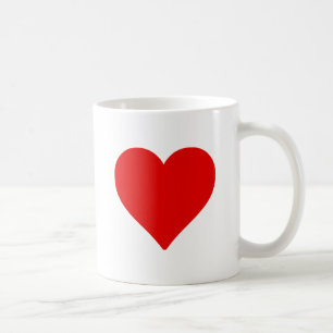 Mug Forme de cœur rouge amour classique minimalisme