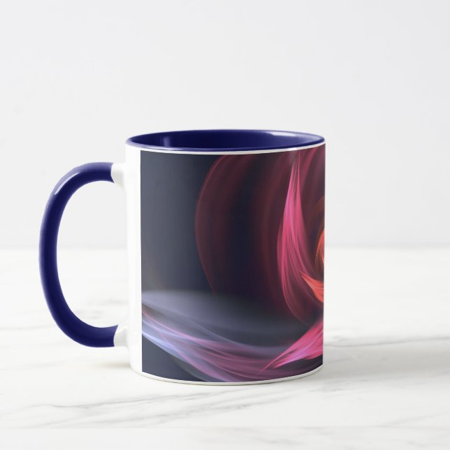 Mug Forme De Vortex Abstrait Rouge Et Bleu (Gauche)
