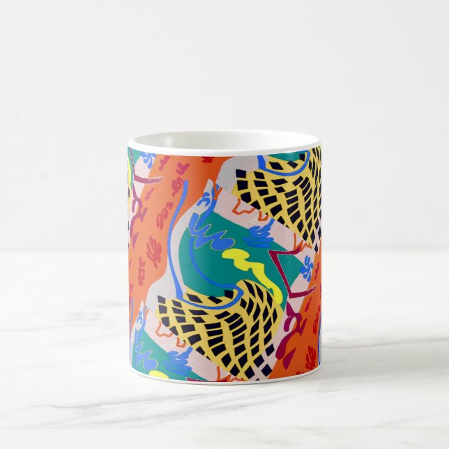 Mug Formes Abstraites, ajouter du texte, (Centre)