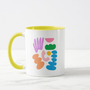 Mug Formes Abstraites colorées Art minimaliste moderne