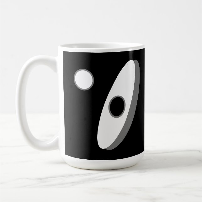 Mug Formes abstraites modernes en noir et blanc (Gauche)
