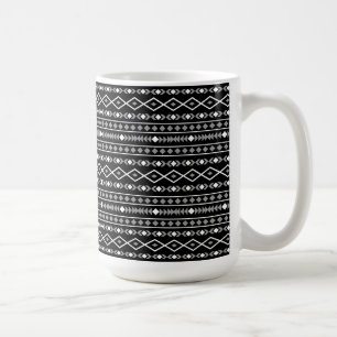 Mug Formes Aztec Motif gris noir