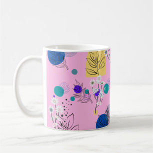 Mug Formes botaniques abstraites florales boho rose mo