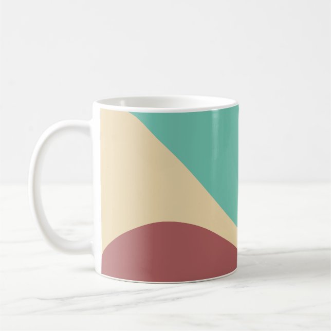 Mug Formes de courbes ondulées de Terre rétro Abstrait (Gauche)