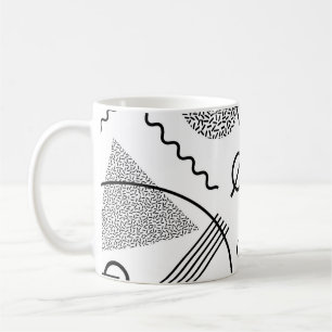 Mug Formes et lignes géométriques en noir et blanc coo