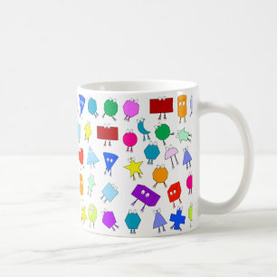 Mug Formes géométriques 2D et 3D colorées Motif pour e
