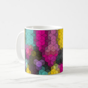 Mug Formes géométriques abstraites modernes mosaïque h