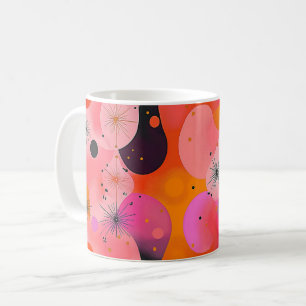 Mug Formes géométriques et organiques colorées.