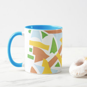 Mug Formes Géométriques Jazz Pochoir Art Déco Vintage