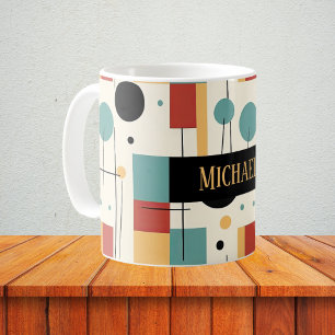 Mug Formes géométriques modernes avec nom
