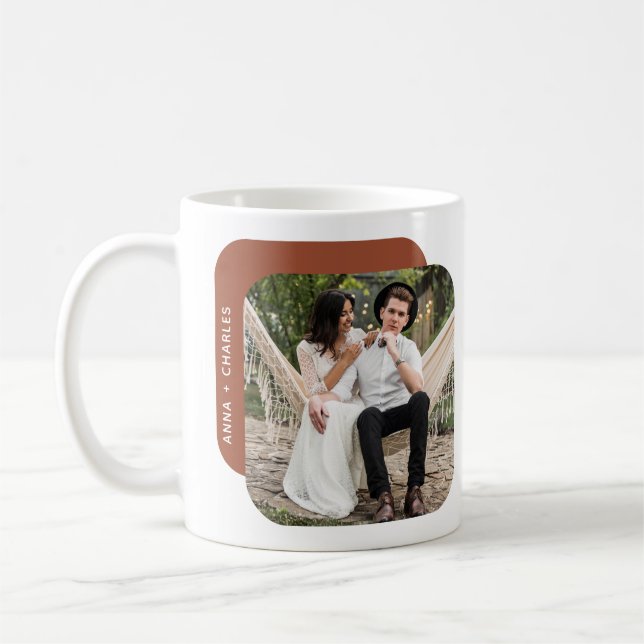Mug Formes modernes nouvellement mariée Deux Mariages  (Gauche)