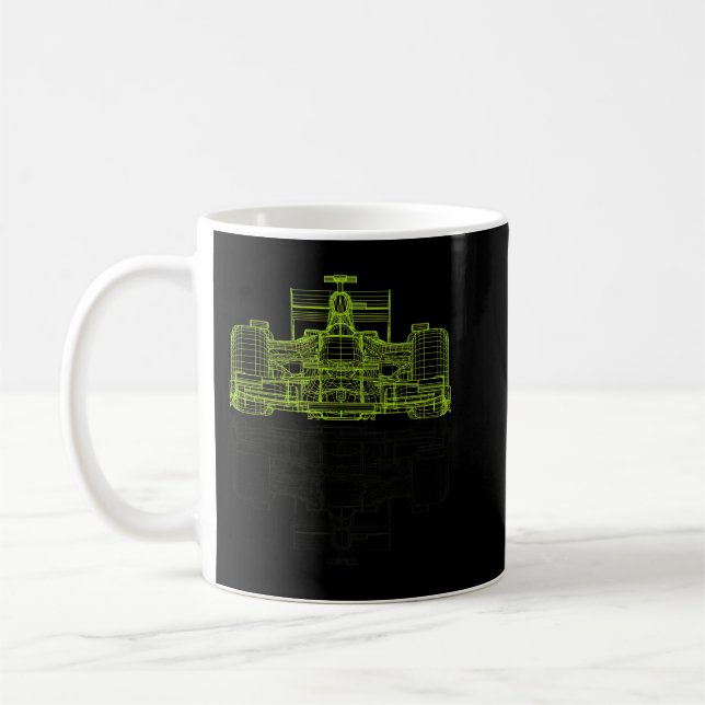 Mug Formula Racing Car Blueprint Mechanical Engineer R (Gauche)
