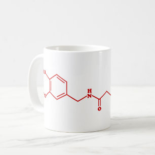 Mug Formule chimique moléculaire Chili Capsaicin
