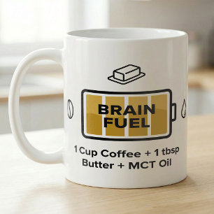 Mug Formule de café focalisant au beurre et à l'huile