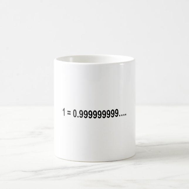 Mug Formule mathématique 1 = 0,999999999999.... (Centre)
