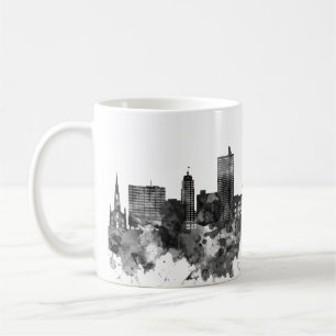 Mug Fort Wayne Indiana Skyline BW