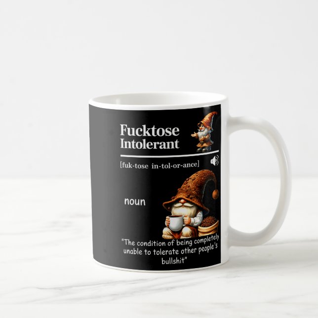 Mug Fortose Intolerant Definition Funny Gnome Coffee  (Droite)