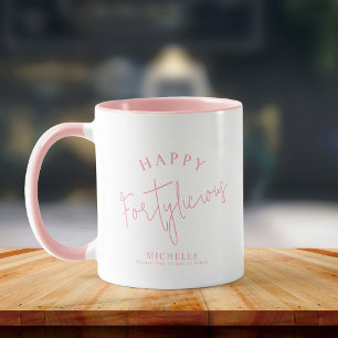 Mug Fortylicious 40th Birthday Gift Fun Elegant Script