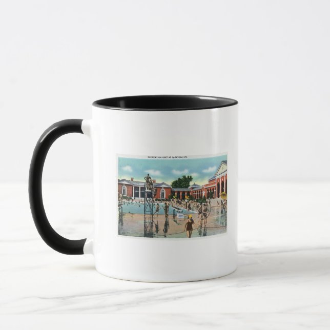 Mug Foule à la piscine Spa de Saratoga (Gauche)