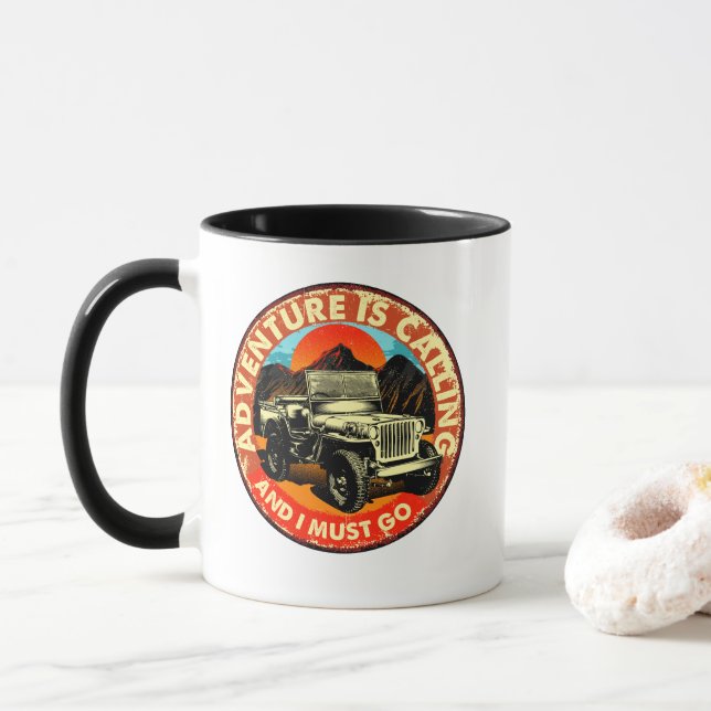 Mug Four By Four All Wheel Drive Adventure est en trai (Avec donut)