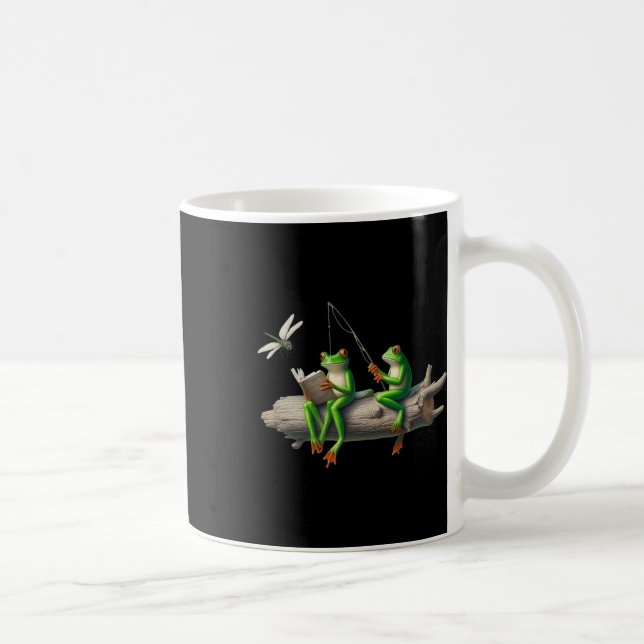 Mug Four Legs Frog On A Log Frog Fishing Dragonfly Rea (Droite)