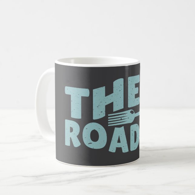 Mug Fourche dans la typographie routière (Devant gauche)