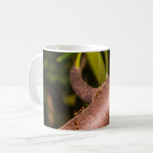Mug Fourmis de tisserand sur un bois (Devant gauche)