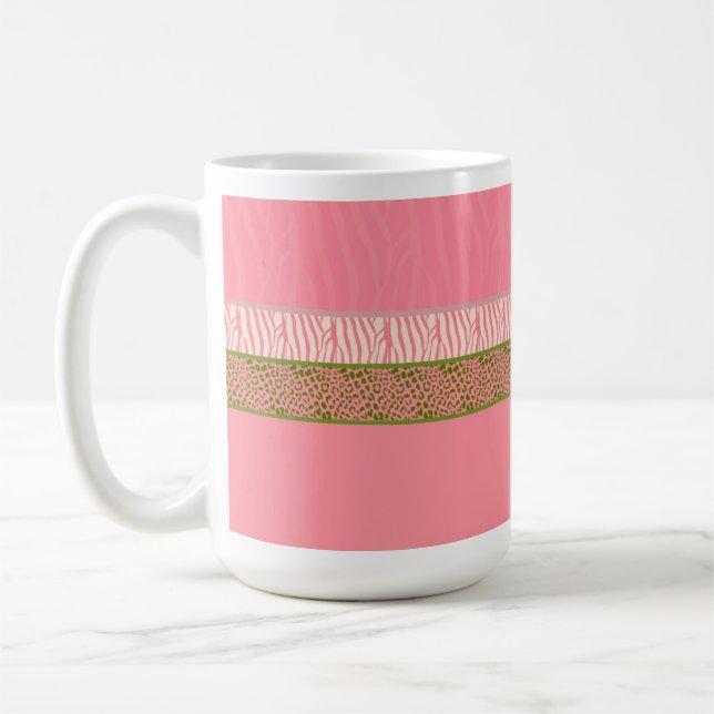 Mug Fourrure animale sauvage rose Imprimer (Gauche)