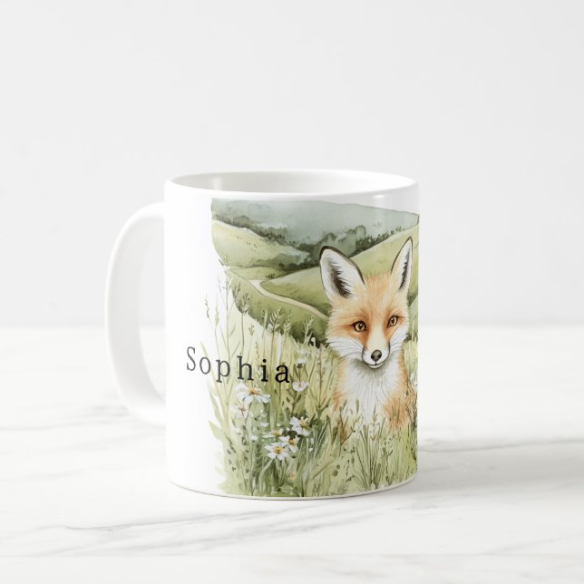 Mug Fox Daisy Flowers (Devant gauche)