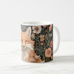 Mug Fox dans le jardin d'automne William Morris Style