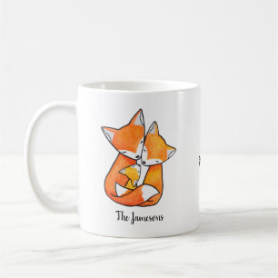 Mug Fox Famille maman papa bébé Famille aimante pers