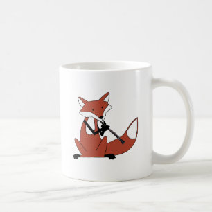Mug Fox jouant la clarinette