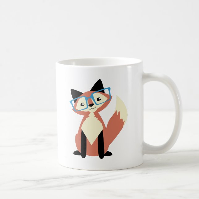 Mug Fox mignon en verre de hippie (Droite)