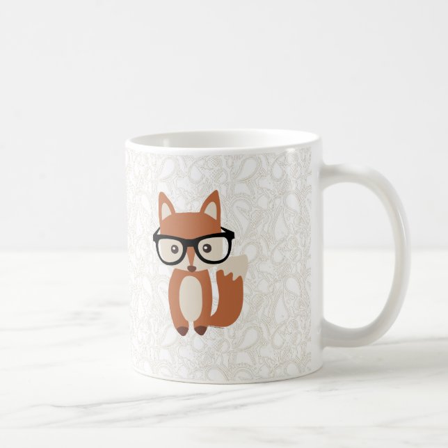Mug Fox w/Glasses de bébé de hippie (Droite)