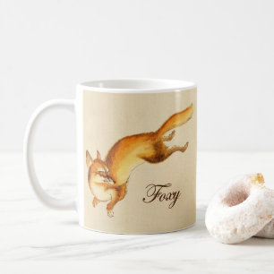 Mug "Foxy" - Dessin japonais Vintage d'un renard