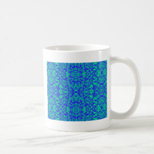 Mug Fractage Abstrait En Bleu Et Vert