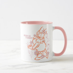 Mug Frais comme une marguerite graphique floral minima
