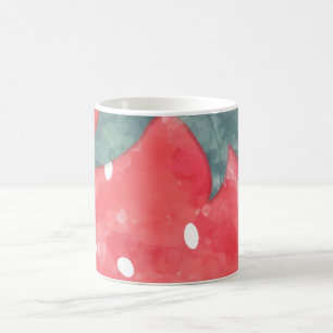 Mug Fraise à l'aquarelle mignonne