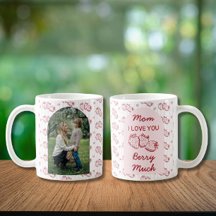 Mug Fraise je t'aime maman fête des mères photo